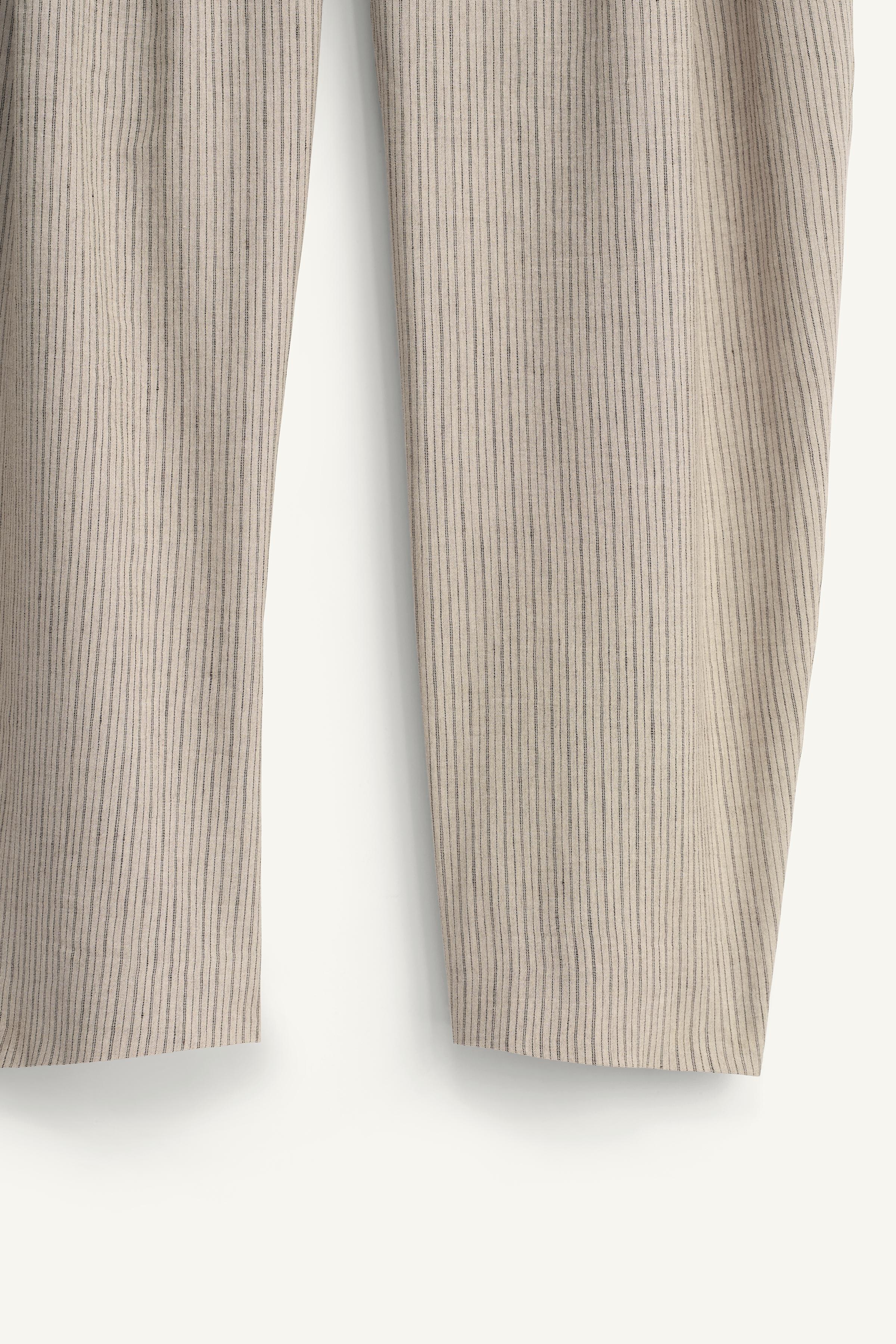 PANTALON À RAYURES EN MÉLANGE DE LIN ÉDITION LIMITÉE